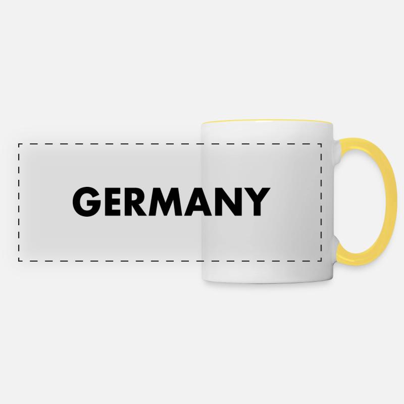 Germany - Mug panoramique contrasté et blanc - blanc/jaune