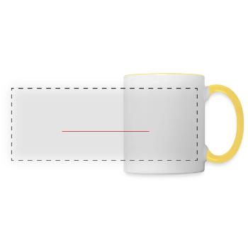 "CRAZY ABOUT FOOT" TEE-SHIRT - Mug panoramique contrasté et blanc - blanc/jaune - Devant