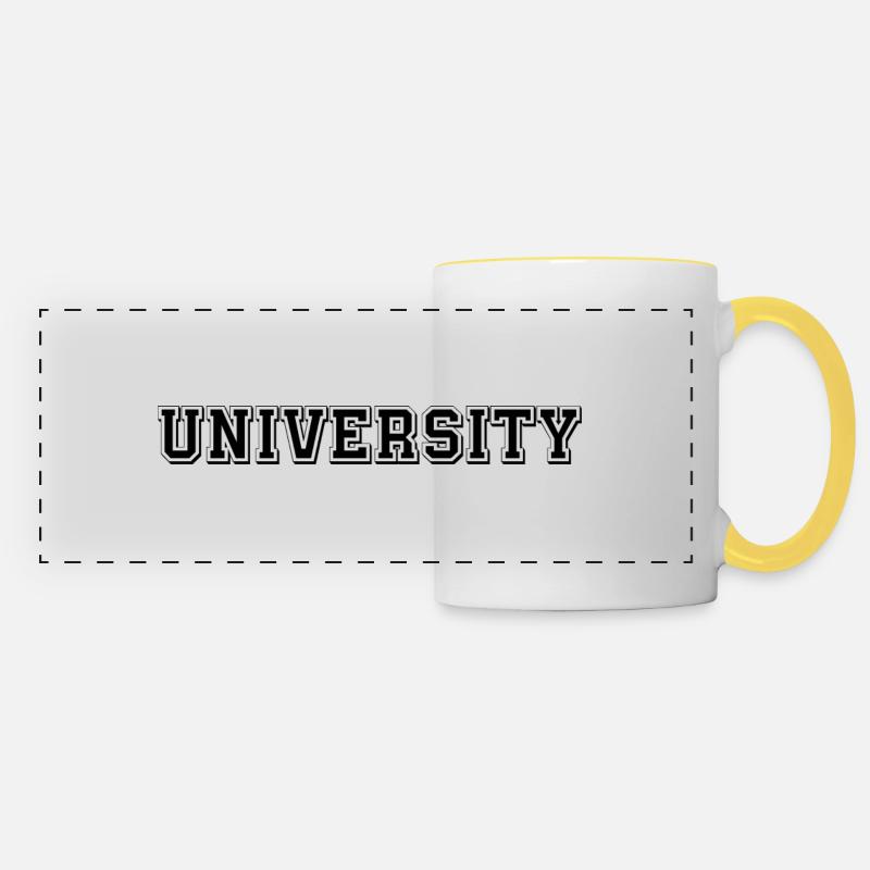 University Universität College - Panoramic Mug - white/yellow