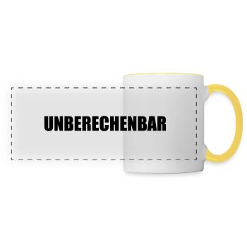 Unberechenbar - Panoramatasse - Weiß/Gelb - Vorne