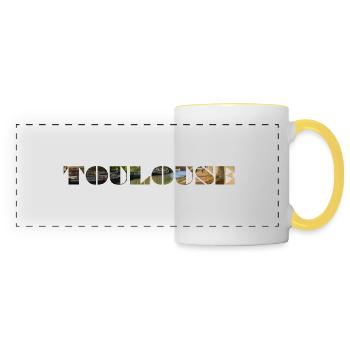 TOULOUSE CANAL DU MIDI - Mug panoramique contrasté et blanc - blanc/jaune - Devant