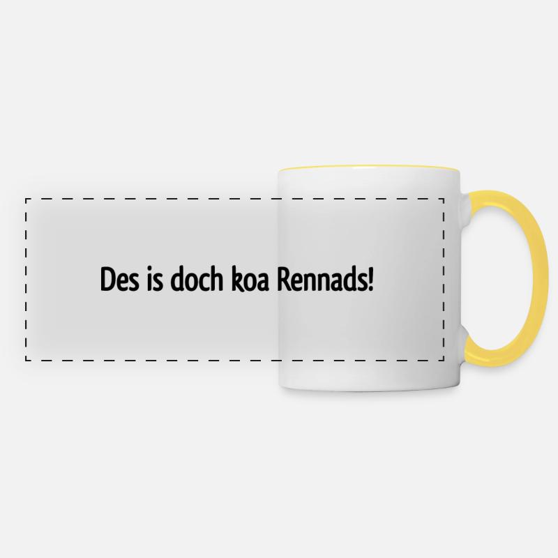 Bavarian goad - Panoramic Mug - white/yellow