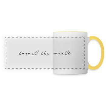 le monde - Mug panoramique contrasté et blanc - blanc/jaune - Devant