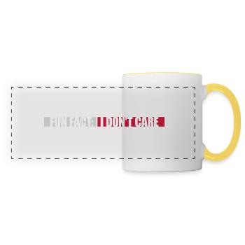 I don't care fact - Panoramic Mug - white/yellow - Front