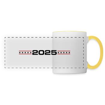 2025 Jahr - Panoramatasse - Weiß/Gelb - Vorne