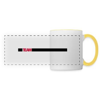 Équipe - Mug panoramique contrasté et blanc - blanc/jaune - Devant