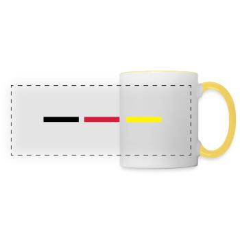 deutschland_2_f3 - Panoramic Mug - white/yellow - Front
