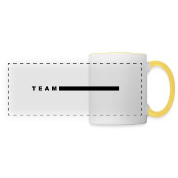Équipe - Mug panoramique contrasté et blanc - blanc/jaune - Devant