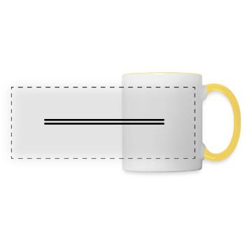 Double stroke - Panoramic Mug - white/yellow - Front