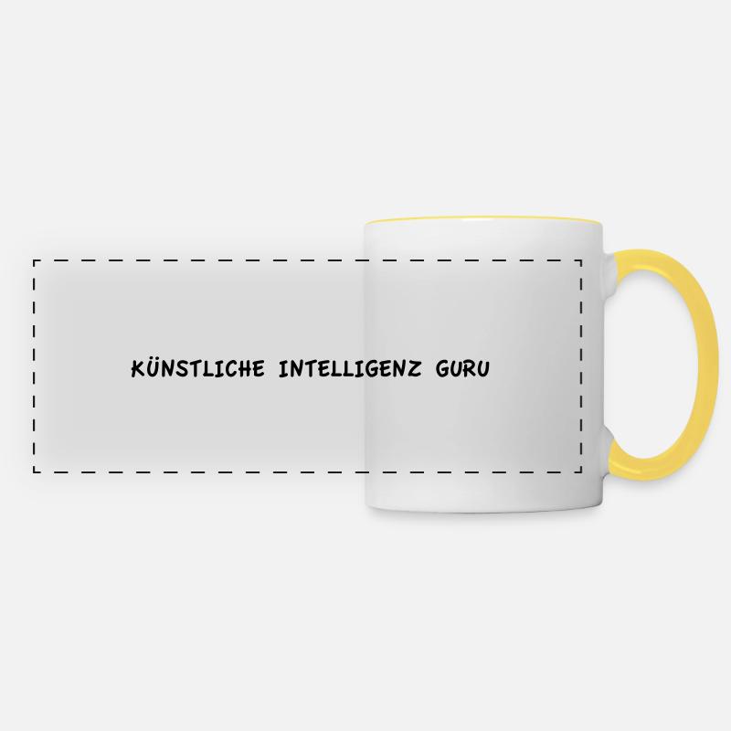 Artificial Intelligence Guru - Panoramic Mug - white/yellow