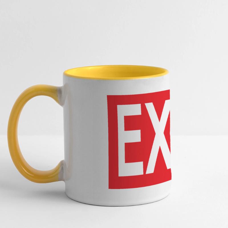 Exit / Exit / Emergency Exit Panoramic Mug