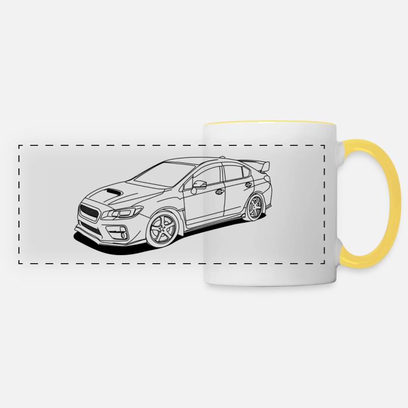 wrx sti outlines - Panoramatasse - Weiß/Gelb