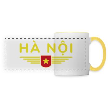 Vietnam Fan, Outfit T Shirt Design - Panoramic Mug - white/yellow - Front