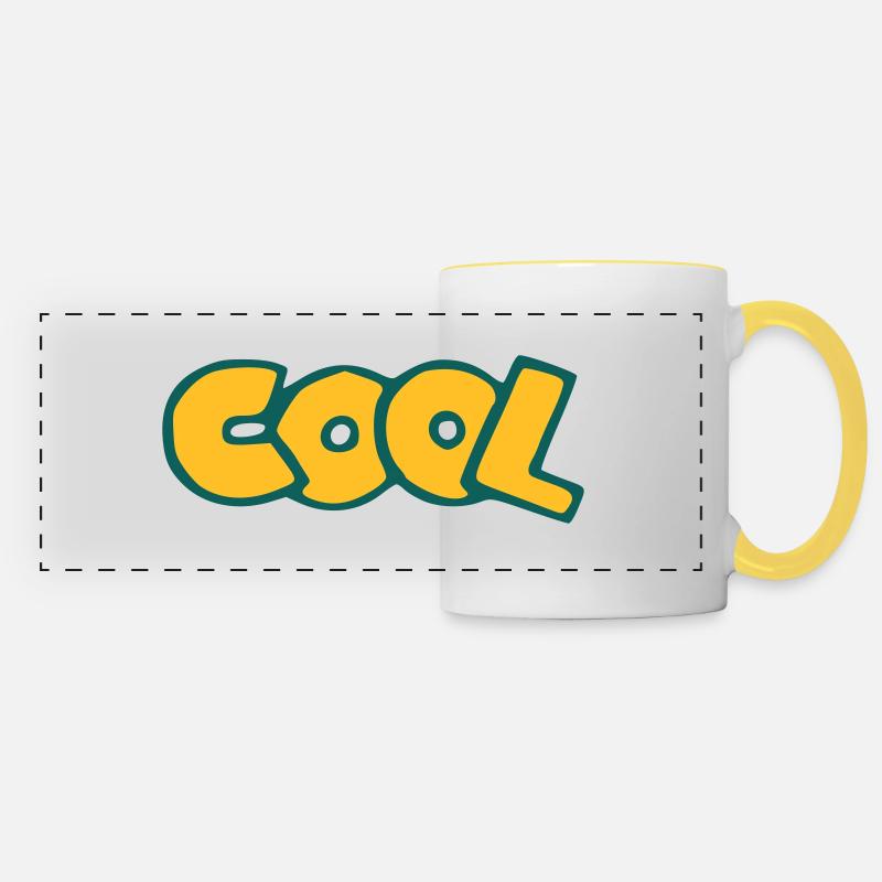 cool - Panoramic Mug - white/yellow