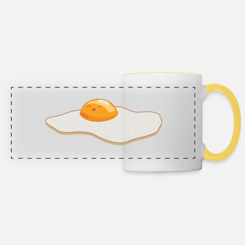 Eggselent illustration - Panoramic Mug - white/yellow
