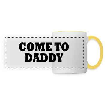come to daddy - Panoramic Mug - white/yellow - Front