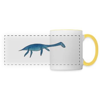 Mary the Plesiosaurus - Panoramic Mug - white/yellow - Front