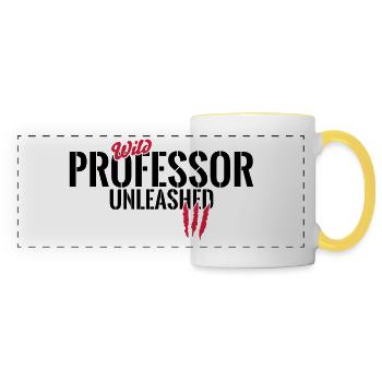 Wilder Professor unleashed - Panoramic Mug - white/yellow - Front