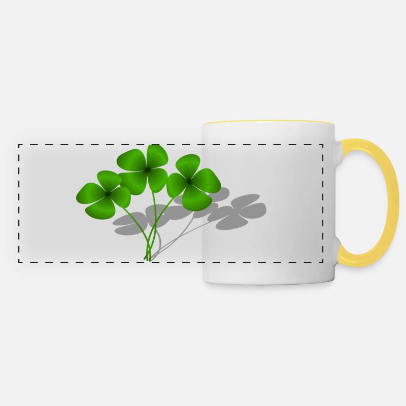 luck - Panoramic Mug - white/yellow