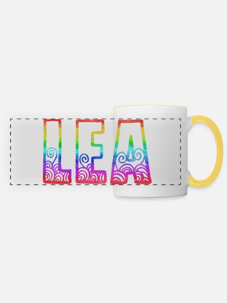 lea rs regenbogen - Panoramatasse - Weiß/Gelb