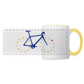 Fahrrad mit Europareifen - Panoramatasse - Weiß/Gelb - Vorne