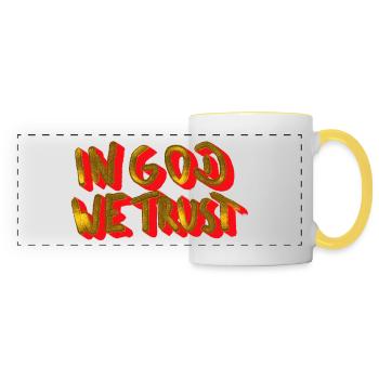 in god we trust - Panoramic Mug - white/yellow - Front