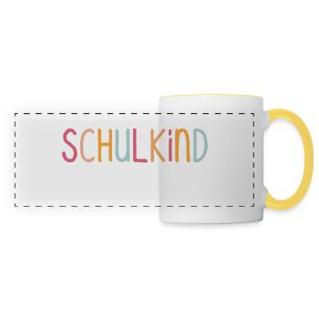 Schulkind UNI - Panoramatasse - Weiß/Gelb - Vorne
