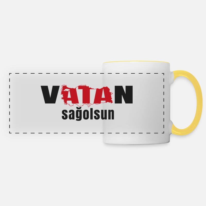 Vatan Sagolsun V5 - Panoramic Mug - white/yellow