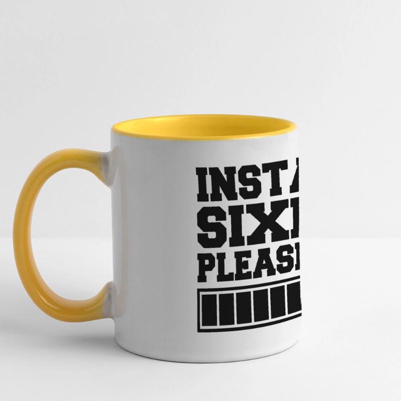 INSTALLING SIXPACK 2 Mug panoramique contrasté et blanc