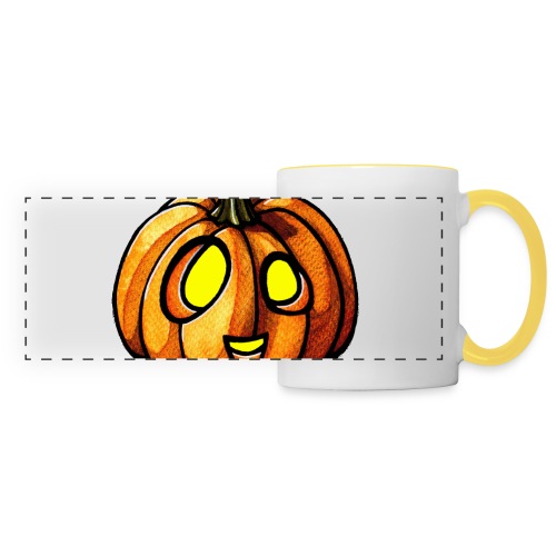 Pumpkin Halloween watercolor scribblesirii - Panoramic Mug