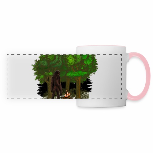 Bigfoot Campfire Forest - Panoramic Mug