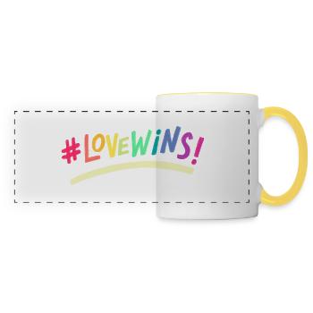 Love Wins - Panoramic Mug - white/yellow - Front
