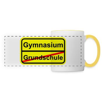 Gymnasium 5. Klasse Grundschule Schulwechsel Spaß - Panoramatasse - Weiß/Gelb - Vorne