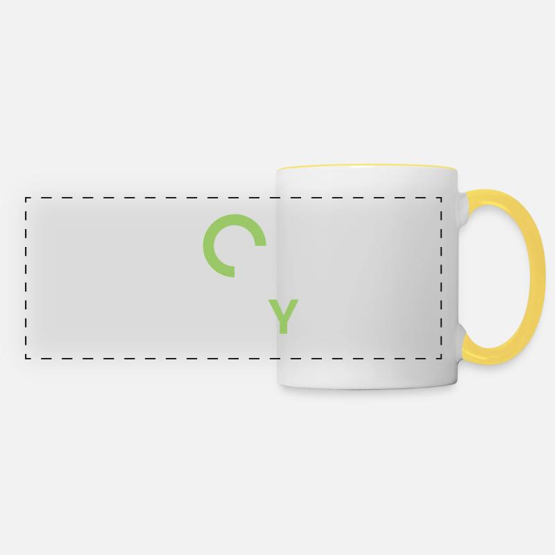 CanalyseLogoInversé - Panoramic Mug - white/yellow