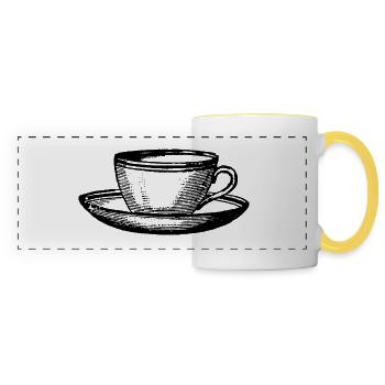 Tasse - Panoramatasse - Weiß/Gelb - Vorne