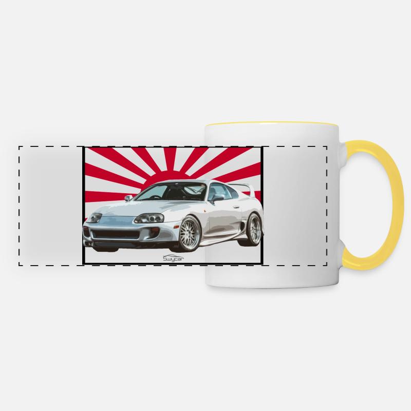 Supra mk4 Swycar Edition - Panoramic Mug - white/yellow