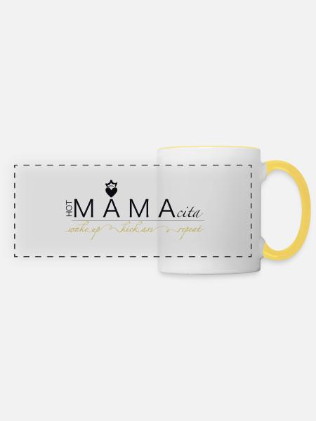Mamacita Mama - Beste Mutter - Mom - Panoramatasse - Weiß/Gelb