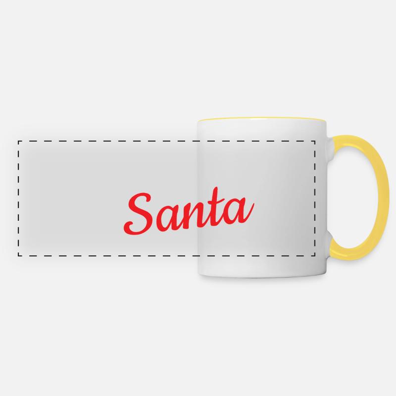 Team Santa - Panoramatasse - Weiß/Gelb