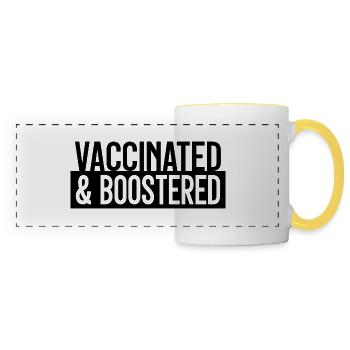 #Vaccinated - Panoramic Mug - white/yellow - Front