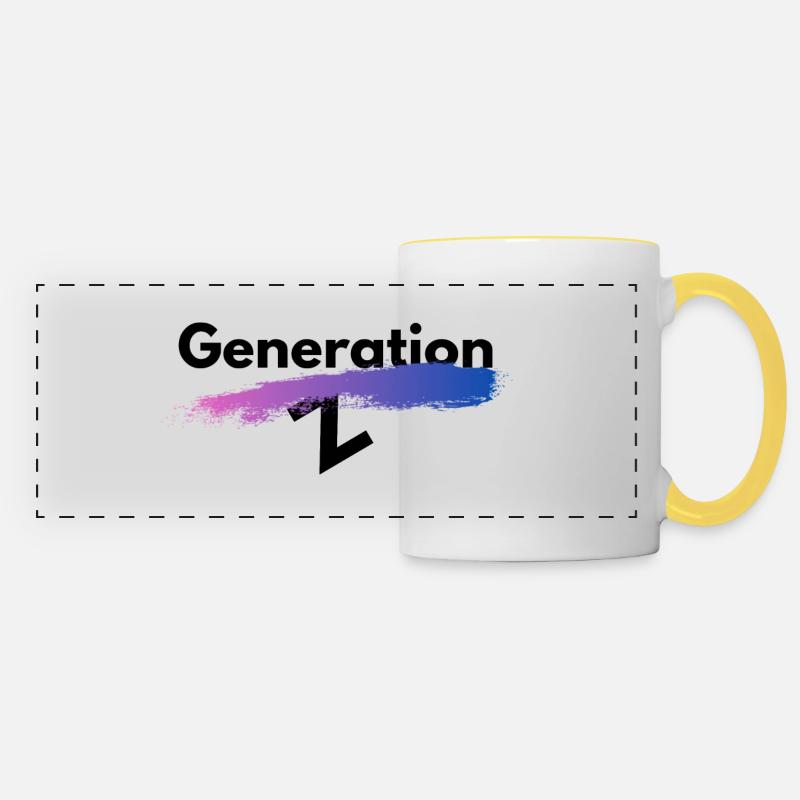 Generation Z - Panoramatasse - Weiß/Gelb