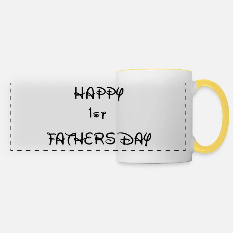 1st FATHERS DAY 2022 - Panoramic Mug - white/yellow