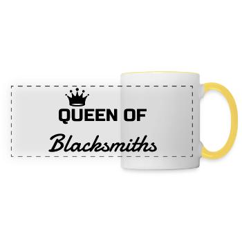 Blacksmith Schmied Forgeron Forge Marteau Hammer - Panoramic Mug - white/yellow - Front