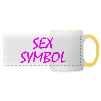 Sex symbol - Panoramic Mug - white/yellow - Front
