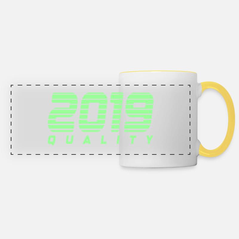 2019 quality | Color changeable - Panoramic Mug - white/yellow