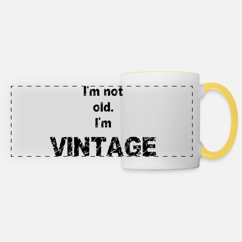 Vintage - Panoramic Mug - white/yellow