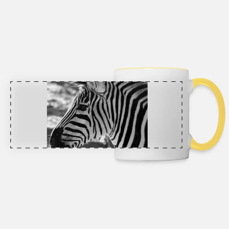 Zebra - Panoramic Mug - white/yellow