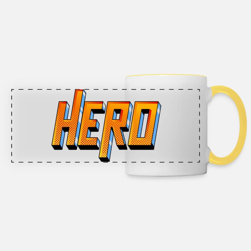 Hero Typography - Panoramatasse - Weiß/Gelb