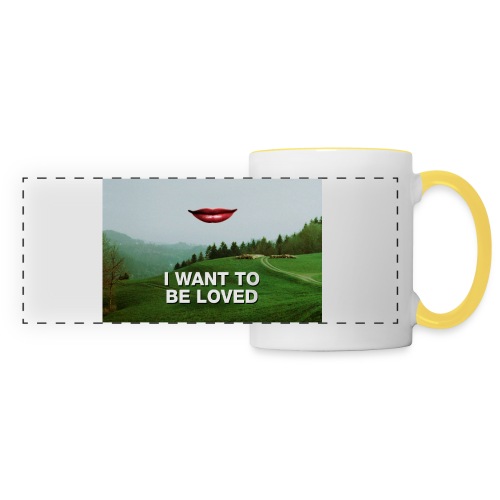 I WANT TO BE LOVED - HORIZONTAL POSTER - Mug panoramique contrasté et blanc