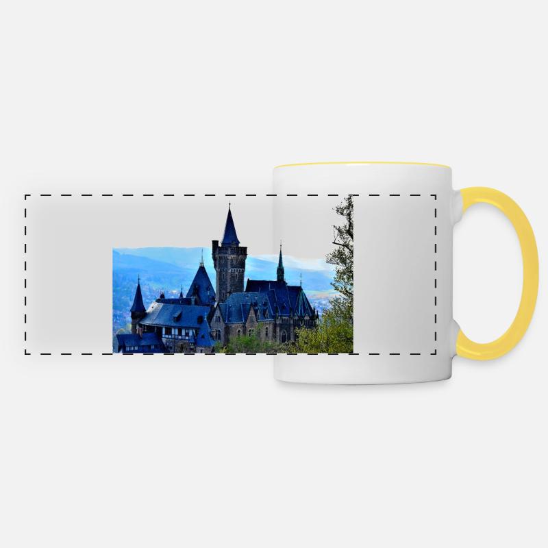 Schloss Wernigerode - Panoramatasse - Weiß/Gelb