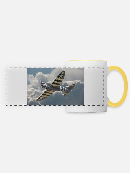 P-47 Thunderbolt - Panoramatasse - Weiß/Gelb